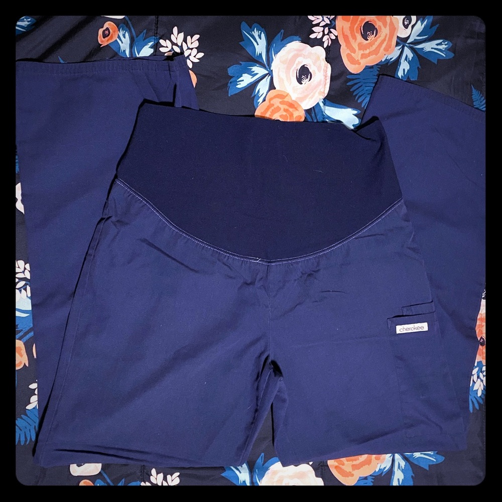 Cherokee Maternity Scrub Pant Navy Small